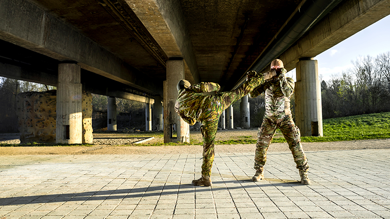 slim fit combat pants