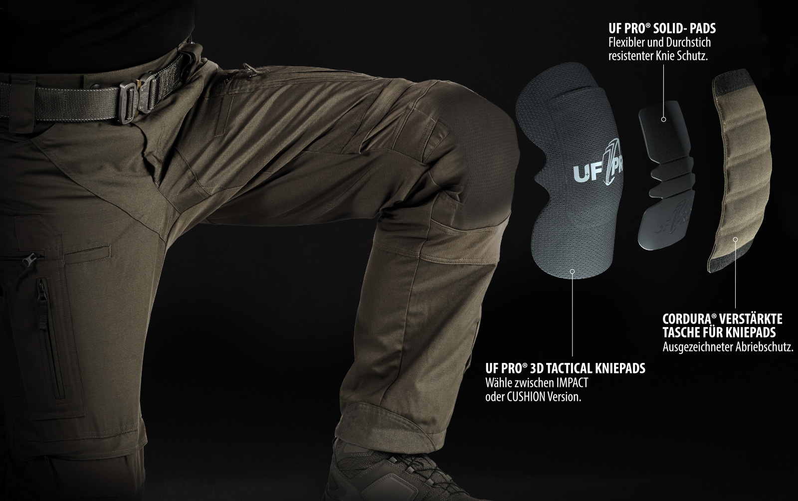 Das UF PRO Knieschutzsystem