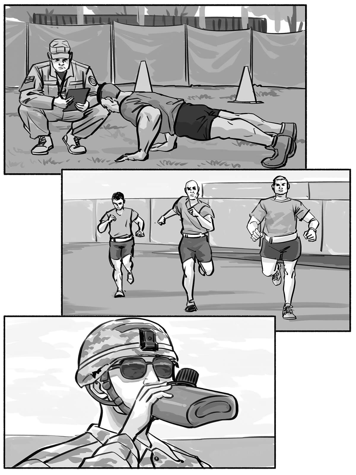 Physical routine in the US military.