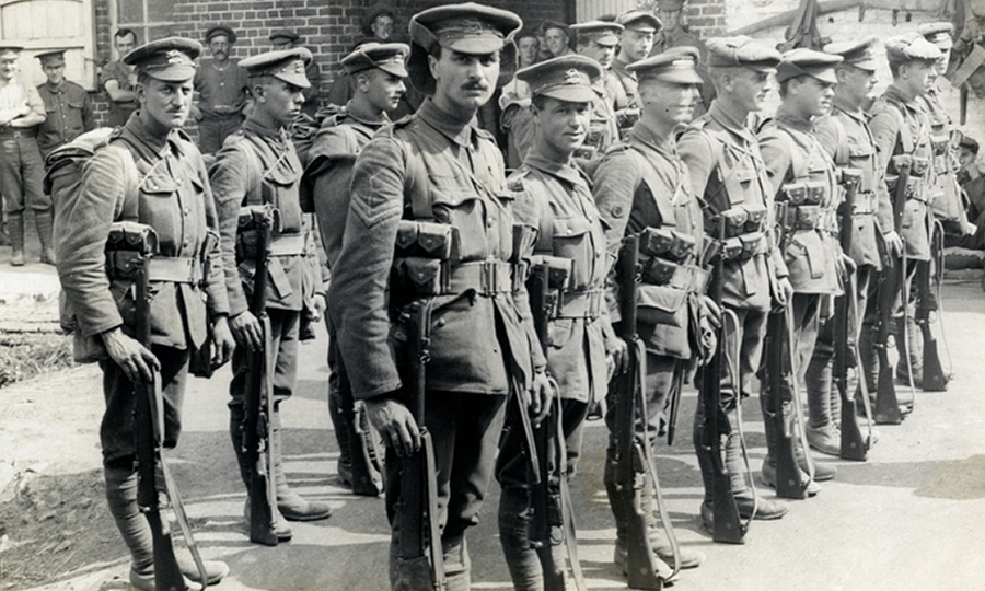 Évolution de l'uniforme britannique de la Première Guerre mondiale