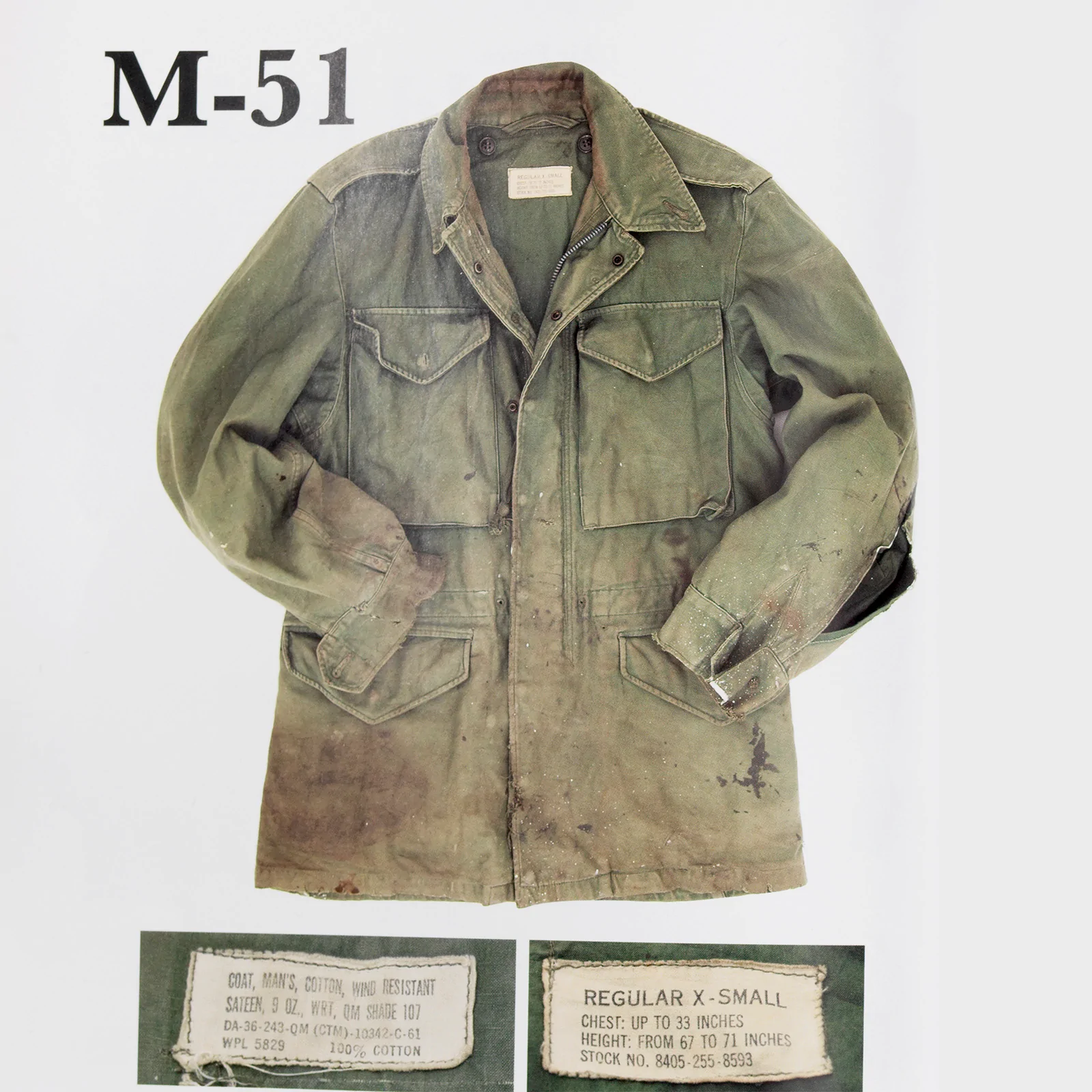 The M-51 field jacket, the predecessor of the M-65 field jacket.
