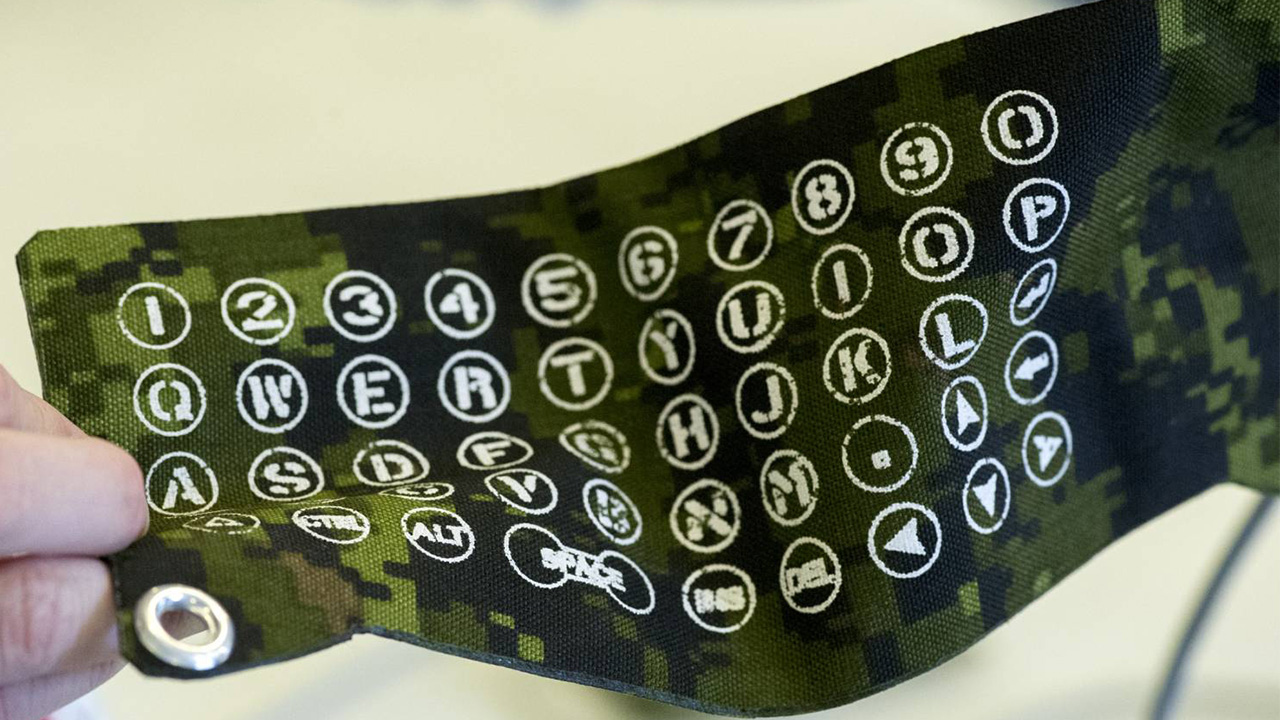 Smart fabric keyboard.