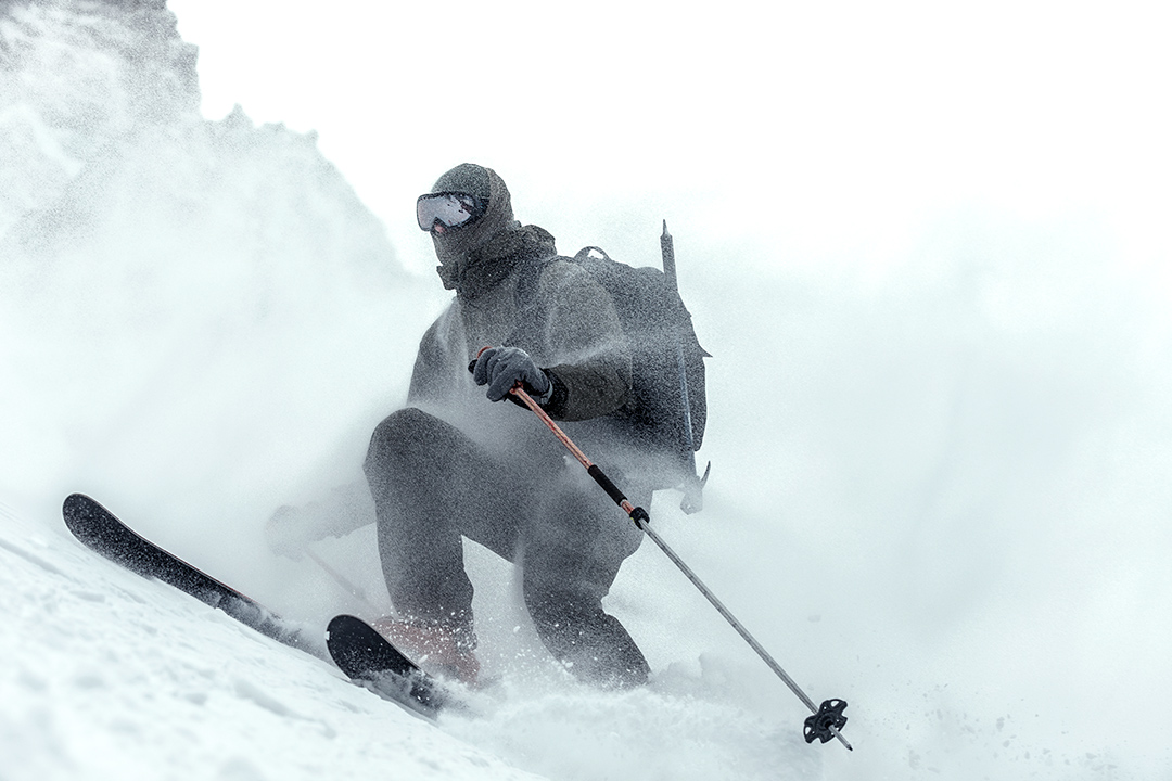 Winterbekleidung muss auch bei Nässe gute thermische Eigenschaften haben.