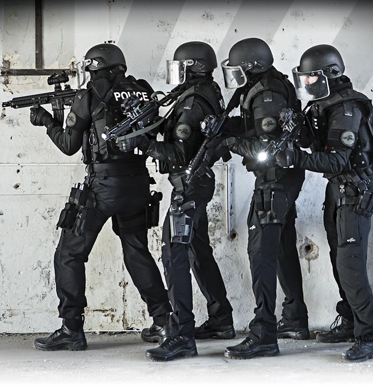 black tactical suit