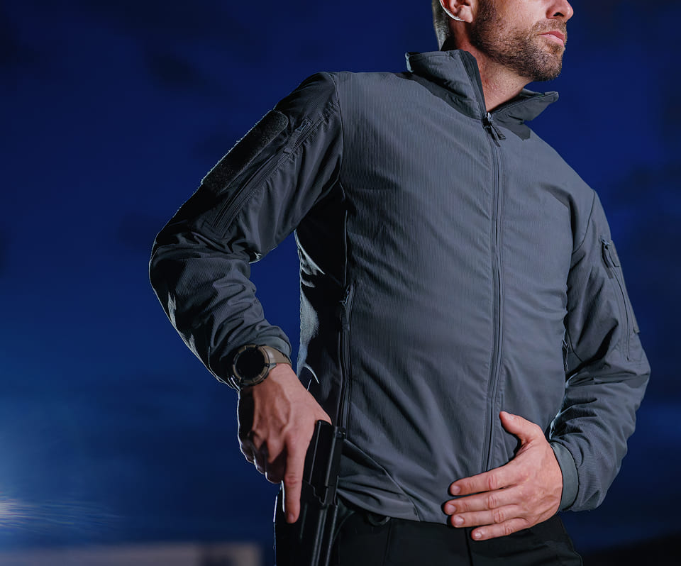 Person wearing Hunter FZ Gen.3 Tactical Softshell Jacket.