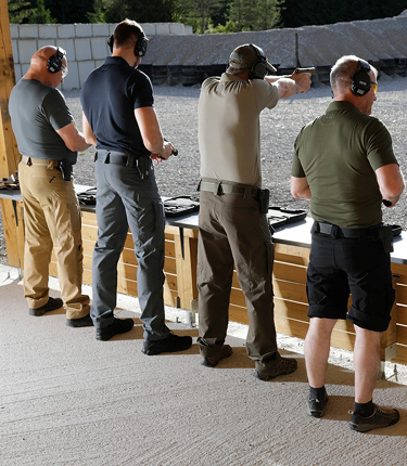 Person wearing tactical pants