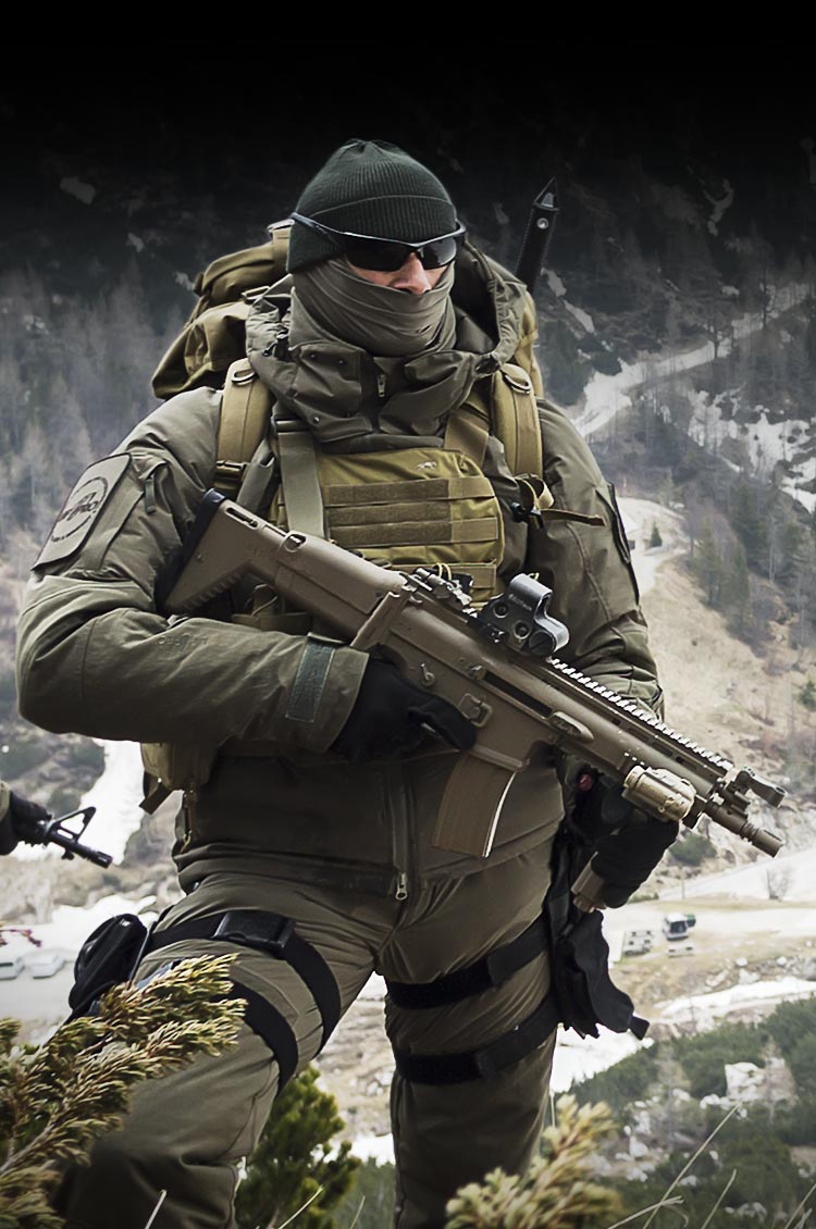 Extreme cold-weather tactical gear in MultiCam