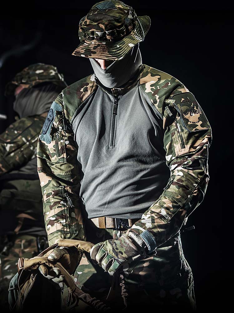 Tactical Shirt Fishing Hoodies Combat Shirt Camo Army Shirts