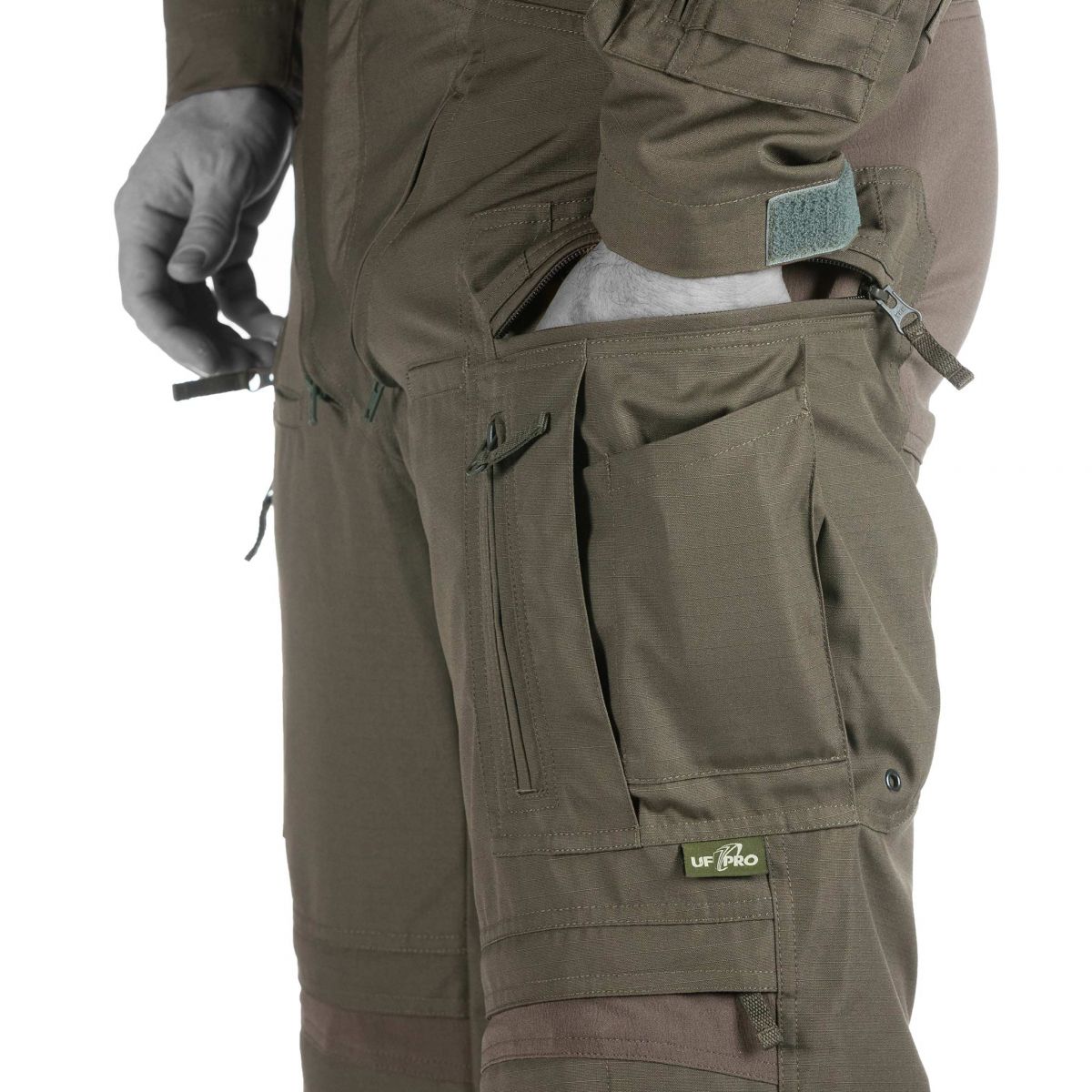 grey combat trousers