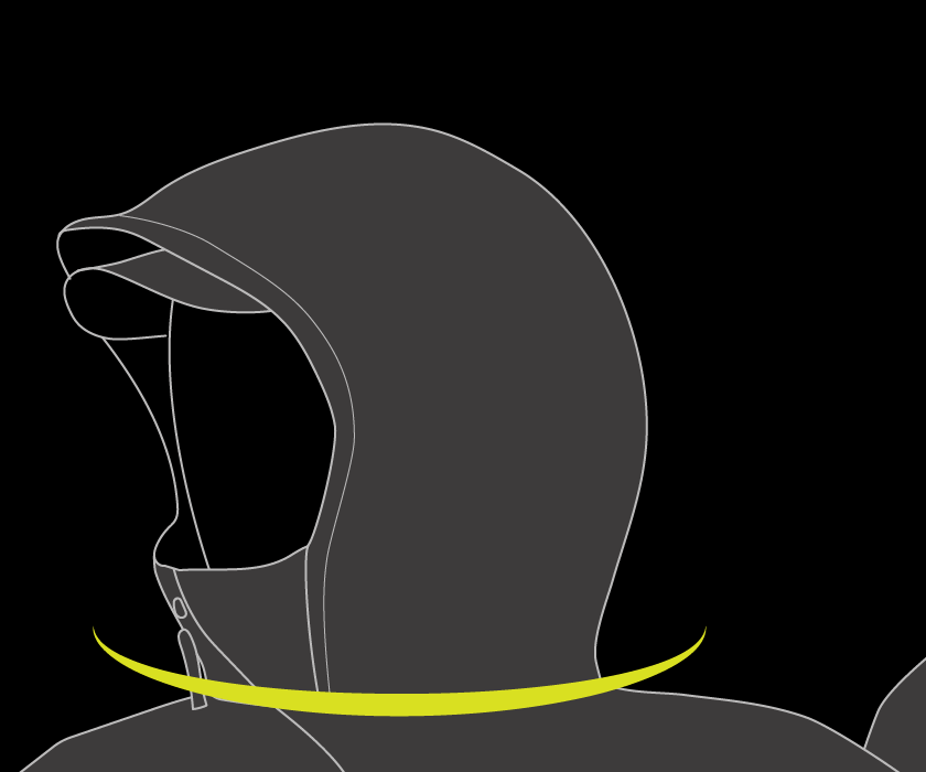 MOVES WITH YOUR HEAD Tactical hooded jacket moves with your head.