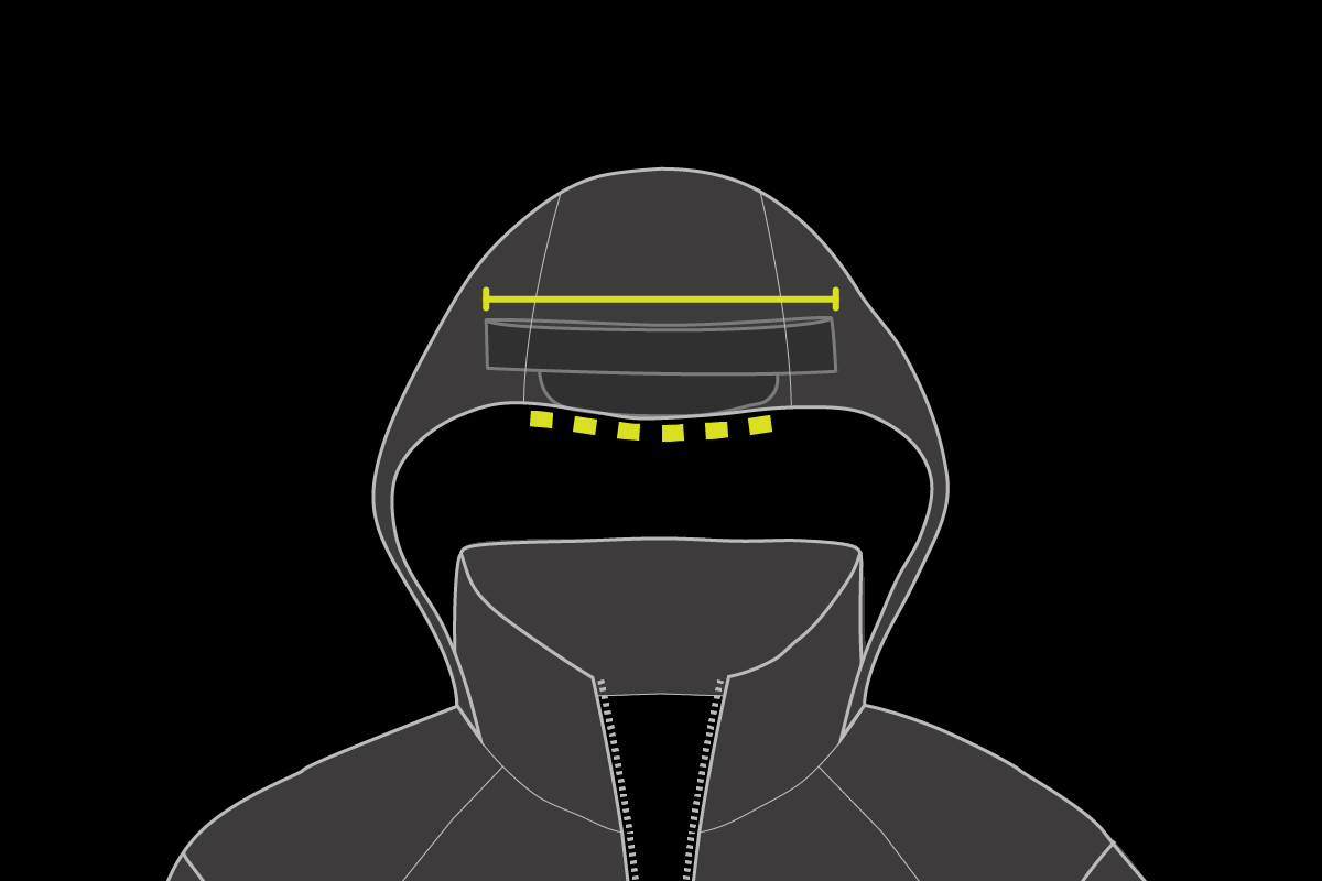 PORAVNAJ SISTEM HOOD/HARNES® Zloži kapuco s sistemom Hood/Harness®.