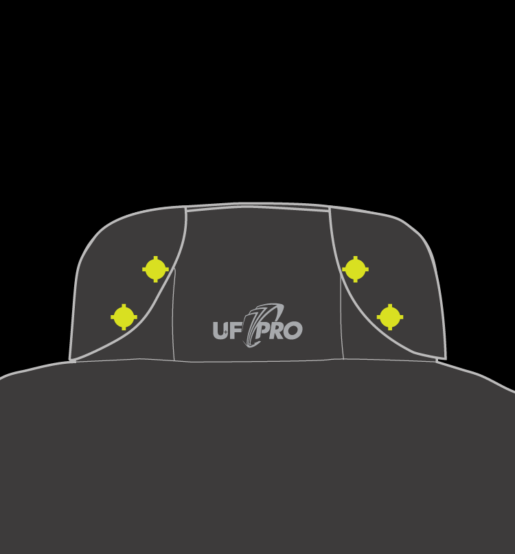 CLOSE THE FLAPS Close the flaps of the Hood/Harness® hood collar.