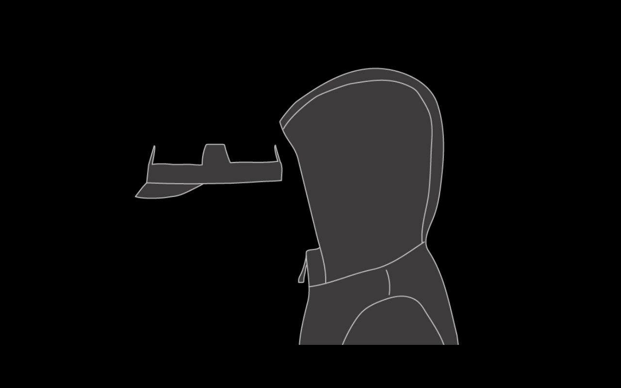 SEPARATE THE HOOD/HARNESS® FROM THE HOOD Hood/Harness® system moves with your head