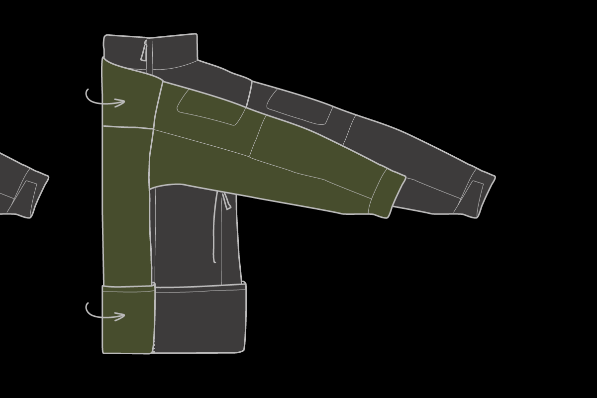 Pack a tactical jacket using Ranger Roll technique.