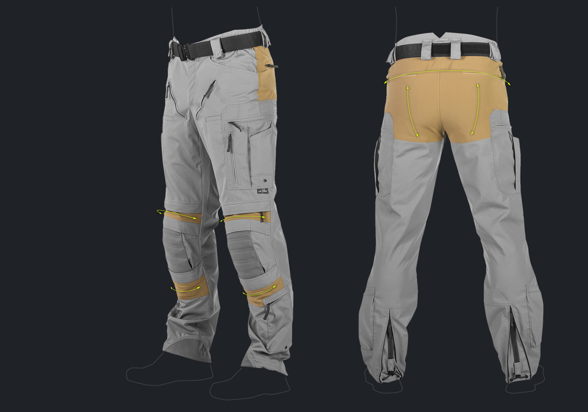 Thompson White Stretch Heavy Cotton Cargo Pant